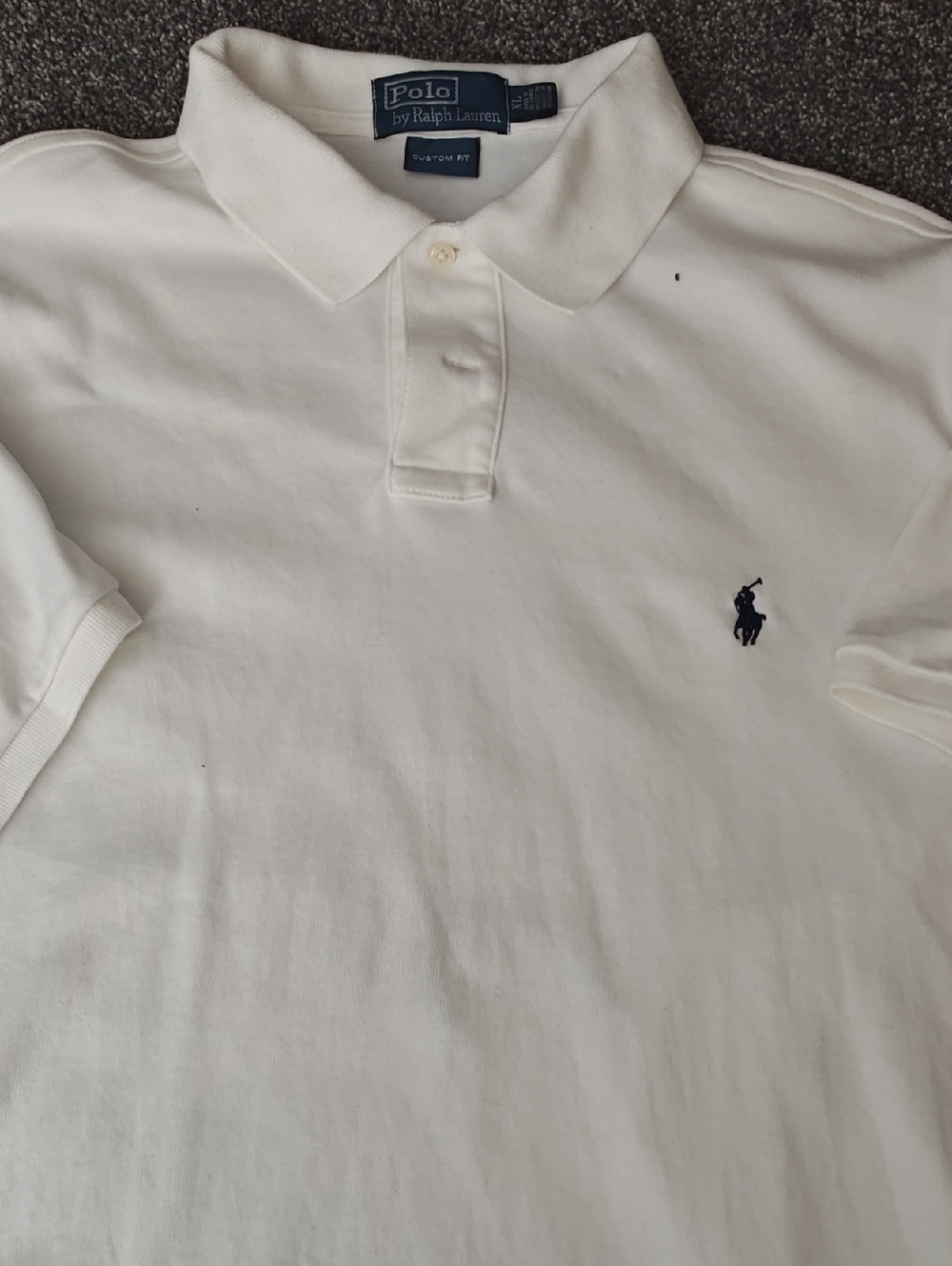 Polo by Ralph Lauren White Polo with Navy Pony